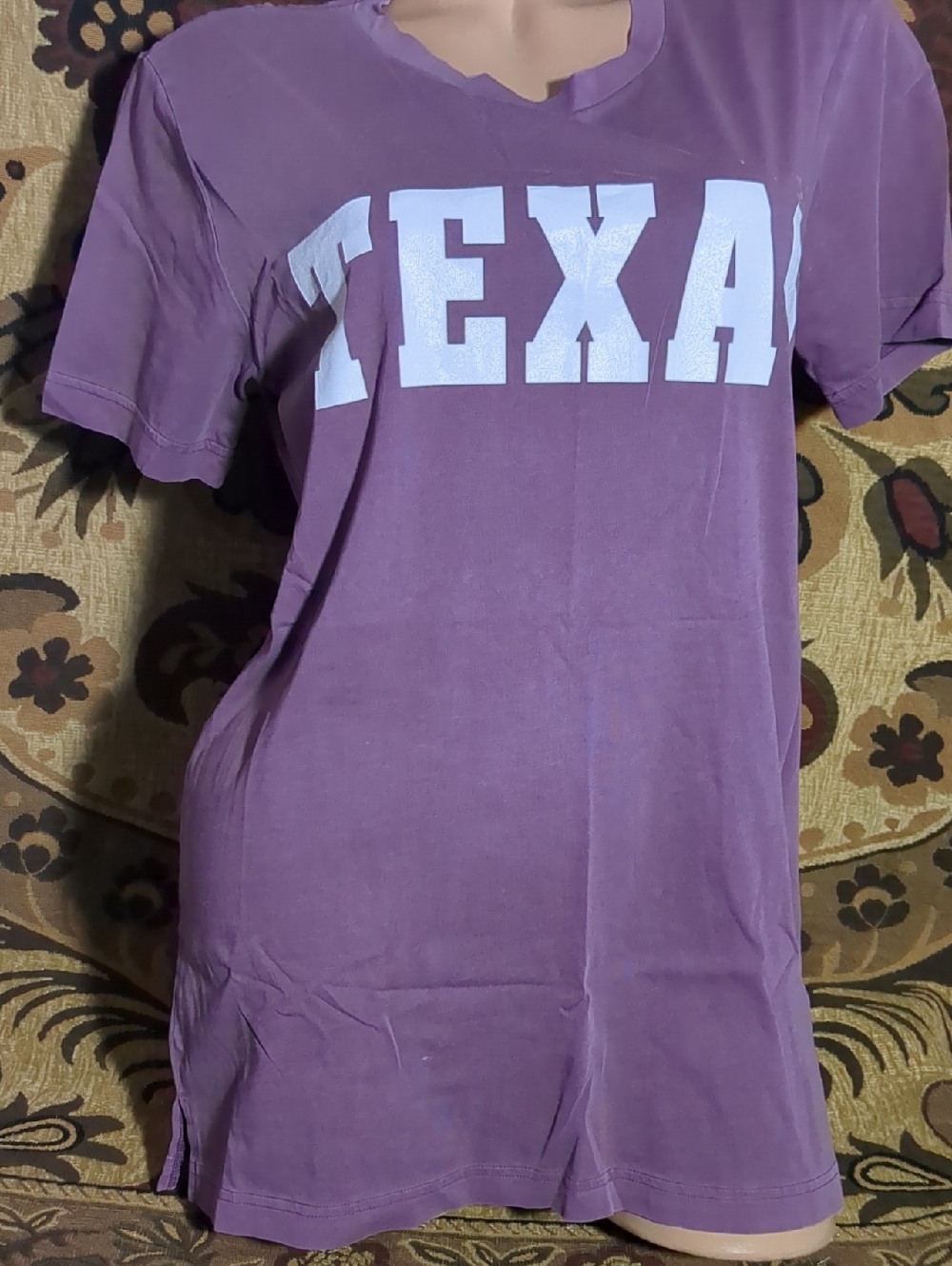 PINK Victoria's Secret Texas Plum Purple Short Sleeve Tee
